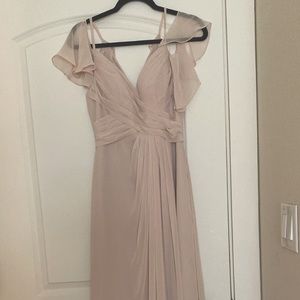 Dusty pink bridesmaids dress